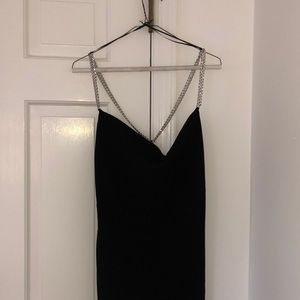 NWT Zara Black Dress with Chain Straps